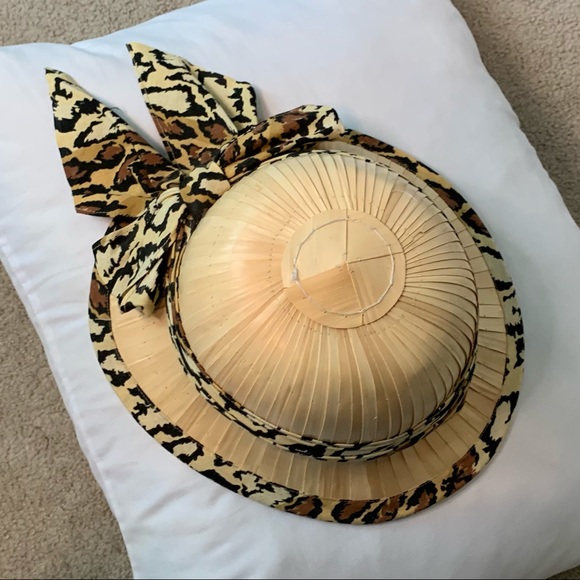 NWOT vtg French straw pith helmet aka 1950s coolie - Picture 3 of 6